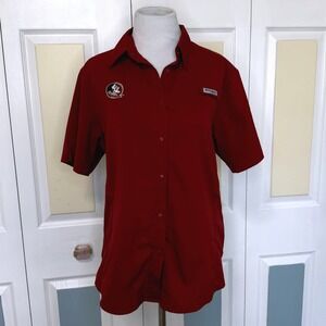 Columbia Omni Shade Florida State Seminoles FSU Fishing Game Shirt‎ Medium M